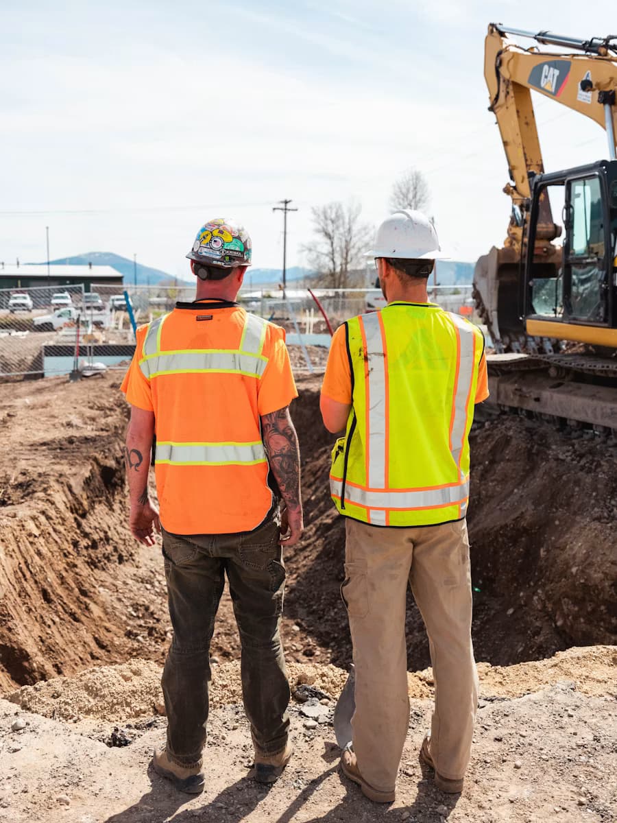 Earthworks plant working a cut on a civil site